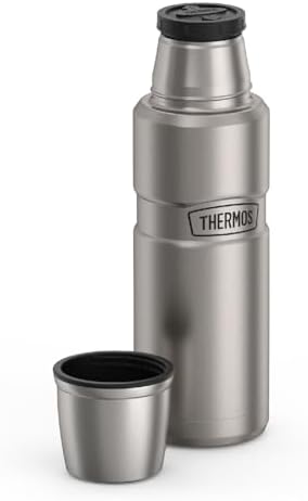 THERMOS Stainless King Vacuum-Insulated Compact Bottle, 16 Ounce, Matte Steel