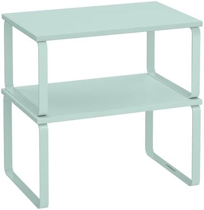 SONGMICS Cabinet Organizer Shelf, Set of 2 Spice Rack, Kitchen Storage