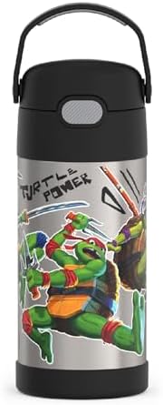 THERMOS FUNTAINER Water Bottle with Straw, 12oz, TMNT