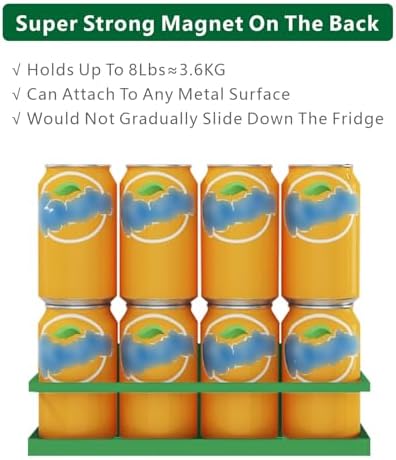 Magnetic Spice Rack For Refrigerator Magnetic Fridge Shelf For Kitchen Spice Organizer Magnetic Shelf For Fridge Space Saving Green 4 Pack With Magnetic Paper Towel Holder