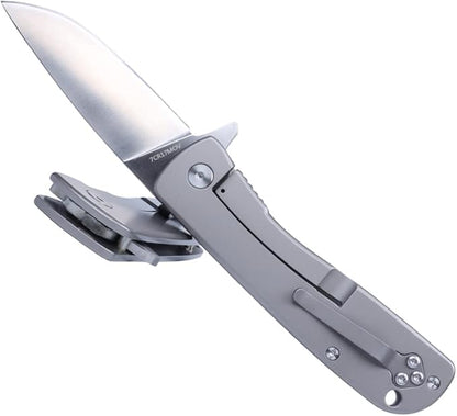 Masalong kni245 Pocket Liner Lock Flipper Knife for Men Women, Sharp Camping Hiking Hunting Survival Outdoor Knife EDC