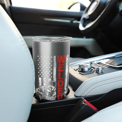 Welder - USA American Welding Worker Metalworking Lover Stainless Steel Insulated Tumbler