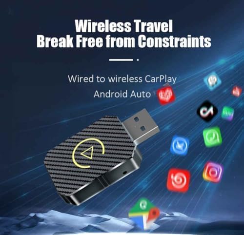 Wireless CarPlay Adapter 2-in-1 for Toyota Camry Business/Dynamic/Executive, USB Design Plug and Play Bluetooth Fast Connection Car Accessories