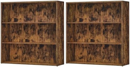 VASAGLE Set of 2 3-Tier Open Bookshelves, 31.5 Inches Wide