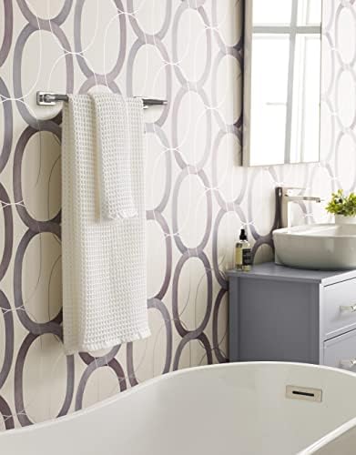 Amerock BH26614PNGM | Polished Nickel/Gunmetal Towel Bar | 18 inch (457 mm) Center-to-Center Towel Rack | Esquire | Bathroom Towel Holder | Bathroom Hardware | Bath Accessories