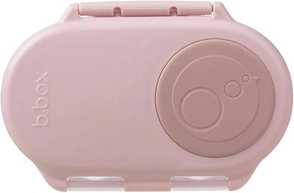 b.box Snack Box Reusable Snack Containers with Lids 2 compartments, Bento Box for kids and toddlers, Leakproof Lunch Box, BPA free and Dishwasher Safe Snack Container (Blush Crush, 1 3/4 Cup)