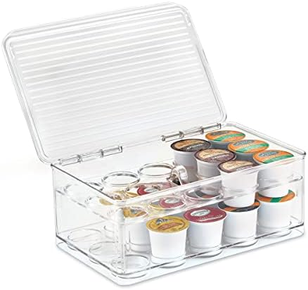 iDesign Stackable Coffee Pod Holder for K-Cup Pods, Clear