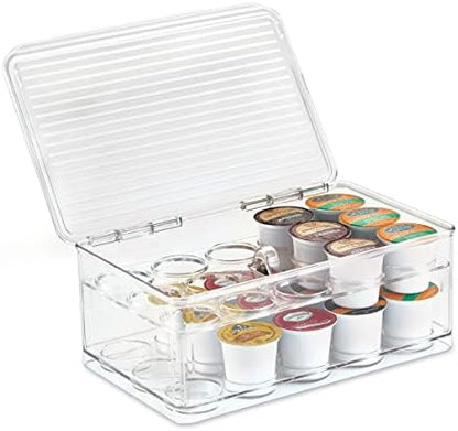 iDesign Stackable Coffee Pod Holder for K-Cup Pods, Clear