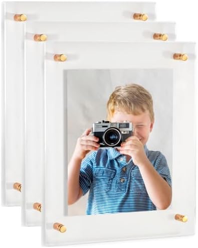 ArtToFrames 13x17 Inch Double Panel Floating Acrylic Picture Frame comes