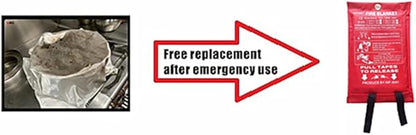 Inf-way Emergency Fire Blanket for Home and Kitchen, 5 Size for Choice, 4 Pack Large Fire Blanket 3.9x3.9ft