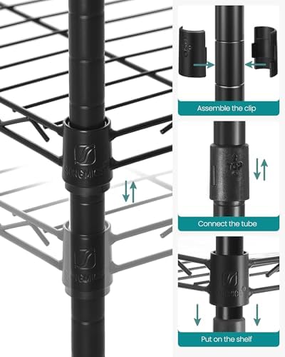 SONGMICS 3-Tier Bathroom Shelf, Storage Rack for Small Space