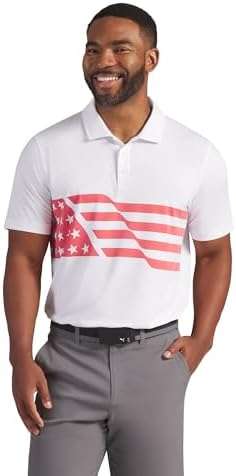 PUMA Men's X Volition Flag Golf Polo