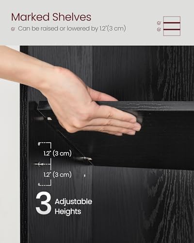 VASAGLE Set of 2 3-Tier Open Bookshelves, 23.6 Inches Wide