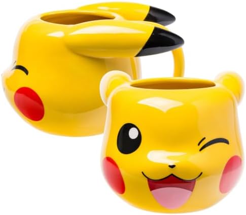 Silver Buffalo Pokémon Pikachu Wink, 3D Sculpted Mug, 20oz