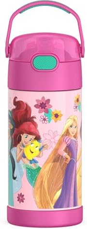 THERMOS FUNTAINER Water Bottle with Straw, 12oz, Princesses