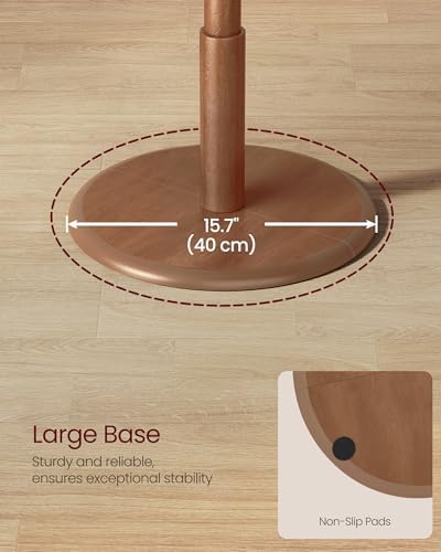 VASAGLE Solid Wood Coat Rack, Free Standing, 8 Hooks, 3 Height Options