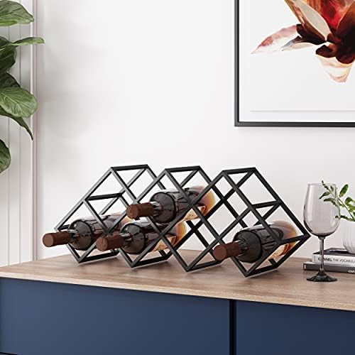 Christopher Knight Home McClellan 7 Bottle Tabletop Wine Rack - Black
