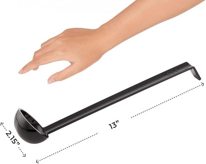 Restaurantware 1 Ounce Serving Ladle 1 Hook Handle Portion Ladle