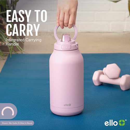 Ello Hydra 64oz Half Gallon Vacuum Insulated Stainless Steel Jug, Cream