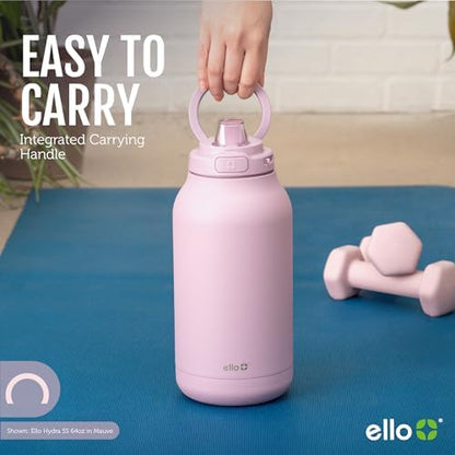 Ello Hydra 64oz Half Gallon Vacuum Insulated Stainless Steel Jug, Cream