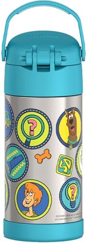 THERMOS FUNTAINER Water Bottle with Straw, 12oz, Scooby-Doo