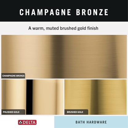 Delta Saylor (1-Pack) 8'' Towel Rack for Bathroom Champagne Bronze Towel Bar for Bathroom Wall Hand Towel Holder Rod Wall Mounted Kitchen Towel Holder 73508-CZ