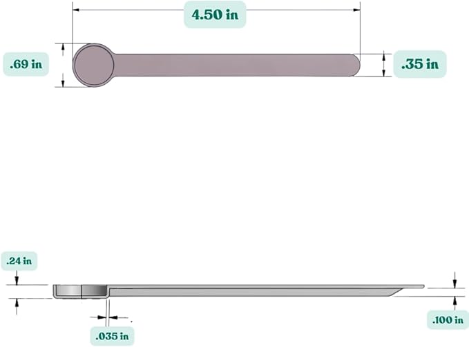 1 mL Long Handle Plastic Measuring Spoon