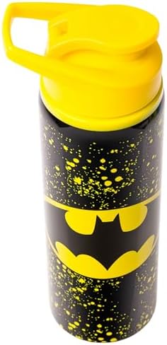 Silver Buffalo Batman Logo, Stainless Steel Water Bottle, 25oz