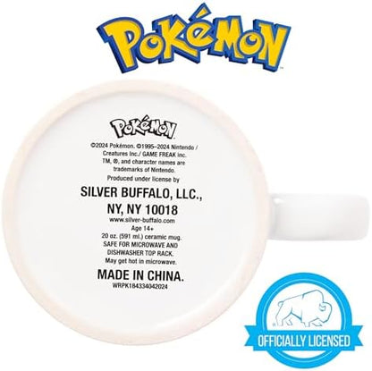 Silver Buffalo Pokémon Eevee Star Splatter, Ceramic Mug, 20oz