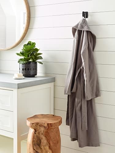 Amerock BH36010MB | Matte Black Single Robe Hook | 2-1/8 inch (54 mm) Length Towel Holder | Highland Ridge | Towel Hook for Bathroom | Bathroom Hardware | Bath Accessories