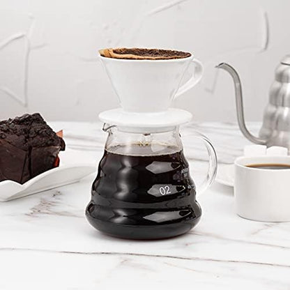 Restaurantware-Restpresso 25 Ounce Coffee Carafe, 1 Insulated Coffee Server - Push-Button Top, Wide Spout, Clear Glass Pitcher, Built-In Handle, Leakproof