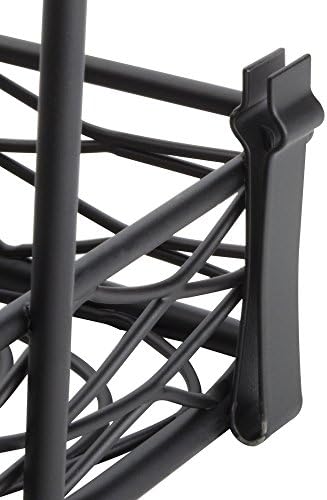 American Metalcraft SRBNB1 Semi-Round Wire Birdnest Condiment Rack Holder, Wrought Iron, Black