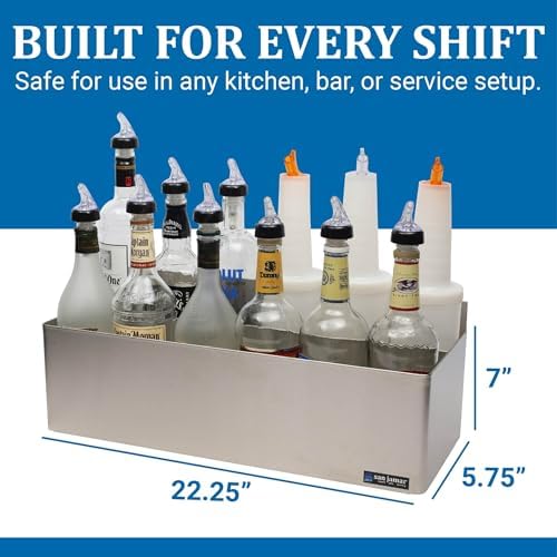 San Jamar Speed Rack Bottle Holder 5 Qt/LTR Bottles Stainless Steel B5522GR - 1 Each