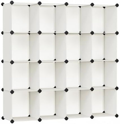 SONGMICS 16 Cube Storage Organizer，Plastic stackable cube shelf