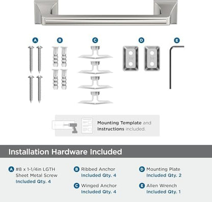 Amerock Mulholland 9" Polished Nickel Towel Bar
