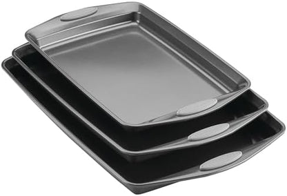 Rachael Ray Bakeware Nonstick Cookie Pan Set, Baking Pans Set, 3 Piece