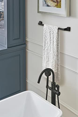 Amerock BH36033MB | Matte Black Towel Bar | 18 inch (457 mm) Center-to-Center Towel Rack | Revitalize | Bathroom Towel Holder | Bathroom Hardware | Bath Accessories