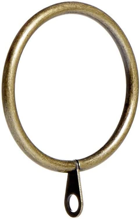 Metal Curtain Hooks Rings 40mm Internal Diameter Eyelets for Curtain Poles Drapery Pole Hooks Antique Brass Pack of 24