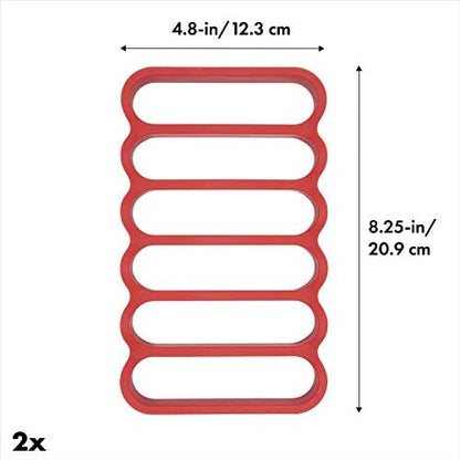 OXO - 11210100 OXO Good Grips Silicone Roasting Racks, 2-Pack,Red,Pack of 2