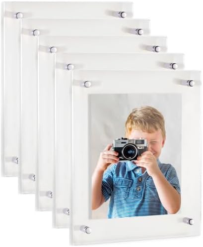 ArtToFrames 15x19 Inch Double Panel Floating Acrylic Picture Frame comes