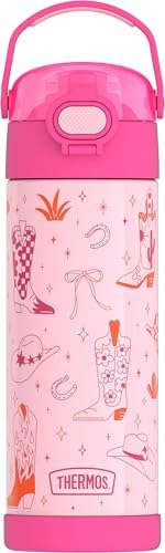 THERMOS FUNTAINER Water Bottle with Spout, 16oz, Cowgirl Charm