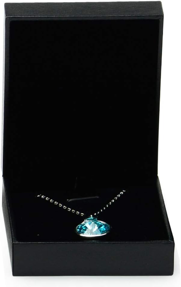 Oirlv Black Pendant Gift Box Wedding/Propose Jewelry Box Velvet Insert