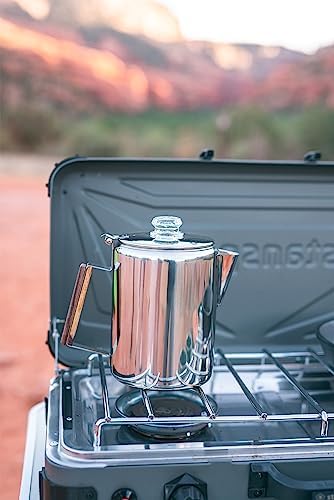Stansport Stainless Steel Percolator Coffee Pot 9 Cups Percolator Coffee Filters 278-100