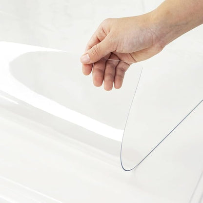 Warmstar Clear Table Cover Protector 38 x 76 Inch,1.5mm Thick Plastic Table Cover Rectangle,PVC Clear Table Protector,Desk Protector Mat for Kitchen, Dresser, Writing Desk，Dining Room Table