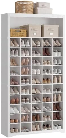 VASAGLE Tall Shoe Storage Cabinet, 10‑Tier, Holds Up to 50 Pairs of Shoes