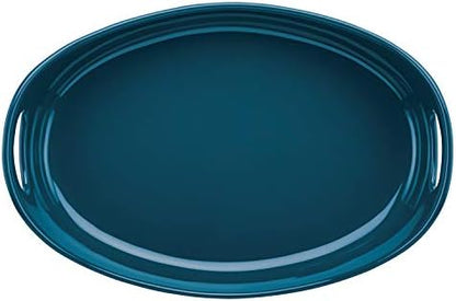 Rachael Ray Ceramics Bubble and Brown Oval Baker Set, 2-Piece, Marine Blue