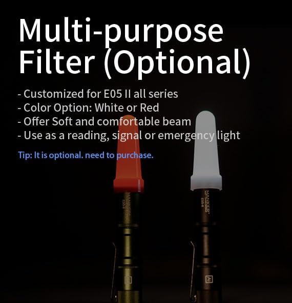 Manker E05 II High Output EDC Flashlight Eeay to Carry, for Camping, Hiking (Sand, 1300 Lumens 6500K Cool White)