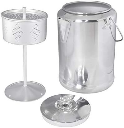 Stansport Aluminum Percolator Coffee Pot with Wire Handle