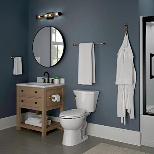 Delta Saylor (1-Pack) 8'' Towel Rack for Bathroom Champagne Bronze Towel Bar for Bathroom Wall Hand Towel Holder Rod Wall Mounted Kitchen Towel Holder 73508-CZ
