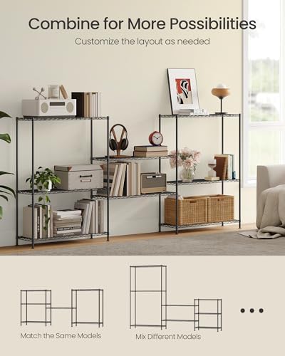 SONGMICS 4-Tier Bathroom Shelf, Storage Rack for Small Space